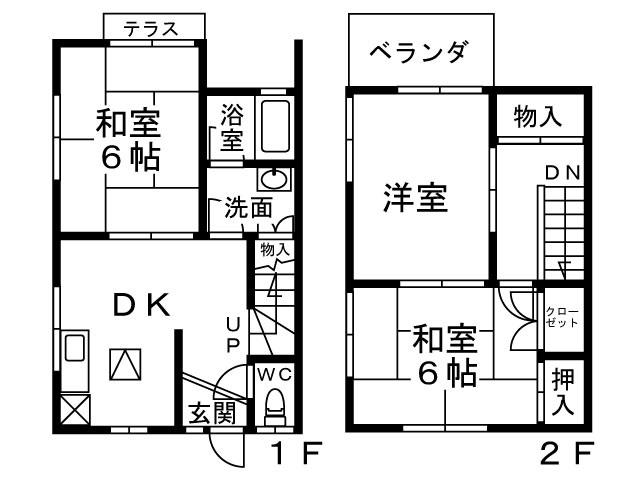 タウンK(3DK)の間取り写真