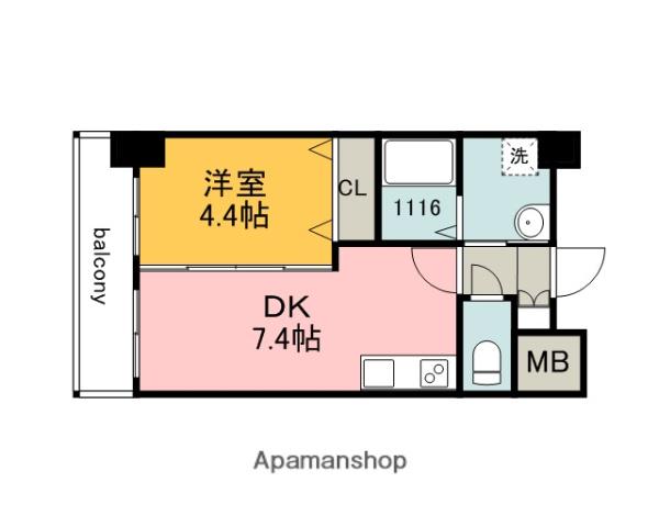 HITOTO広島ナレッジスクエア(1DK/3階)の間取り写真