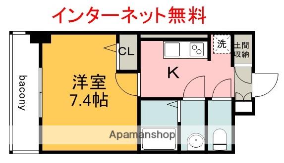 HITOTO広島ナレッジスクエア(1K/2階)の間取り写真