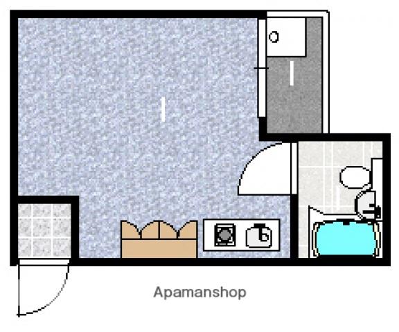 グランデ芦屋(ワンルーム/3階)の間取り写真