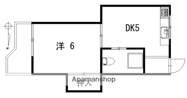 コーポ吉田(1DK/3階)の間取り写真