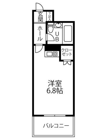 ダイアパレス皆実町(ワンルーム/4階)の間取り写真