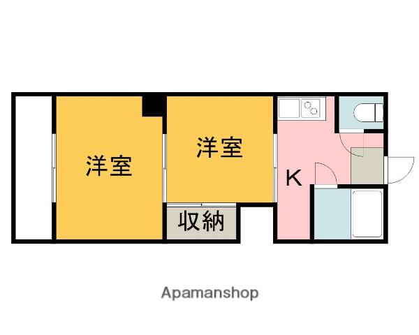 あずまビル(2K/3階)の間取り写真