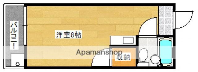 パステルクボ16(ワンルーム/4階)の間取り写真