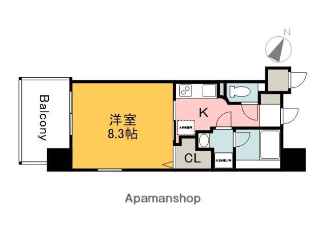 LATOUR出汐(1K/9階)の間取り写真