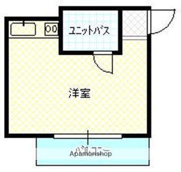 上田ビル(ワンルーム/3階)の間取り写真