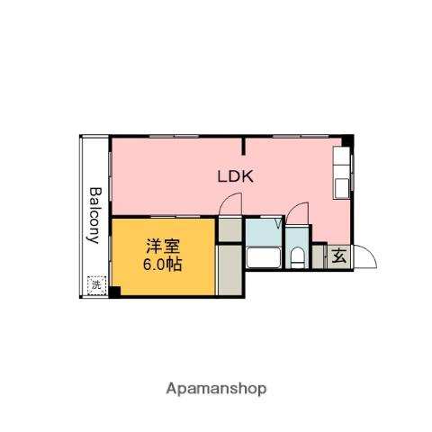 伊藤ビル(1LDK/2階)の間取り写真