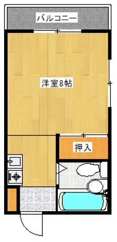 サンピア三滝(ワンルーム/2階)の間取り写真