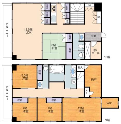 グランメール(5SLDK/10階)の間取り写真