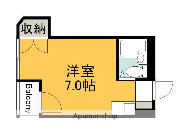 浜田ビル(ワンルーム/4階)の間取り写真