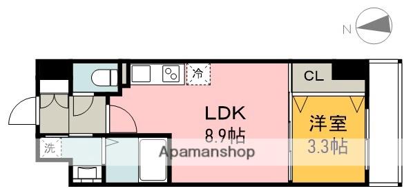 サムティ舟入Ⅱ(1LDK/6階)の間取り写真