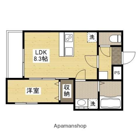 セブンプロート己斐西(1LDK/3階)の間取り写真