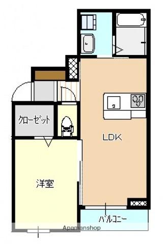 PALAIS広瀬北町(1LDK/1階)の間取り写真