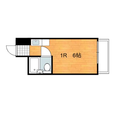 メゾン舟入(ワンルーム/2階)の間取り写真
