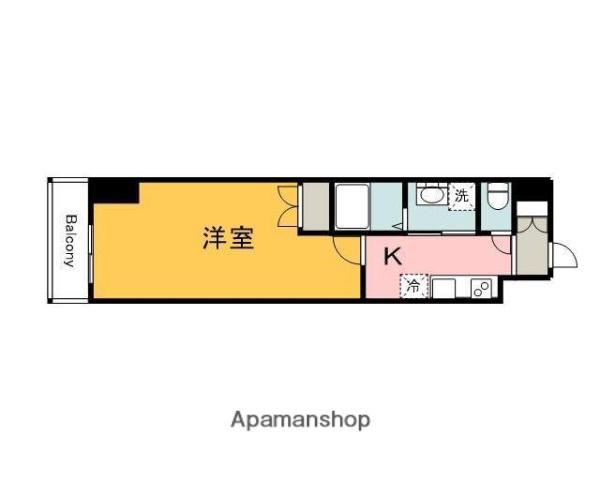 SOLEADO十日市(1K/7階)の間取り写真