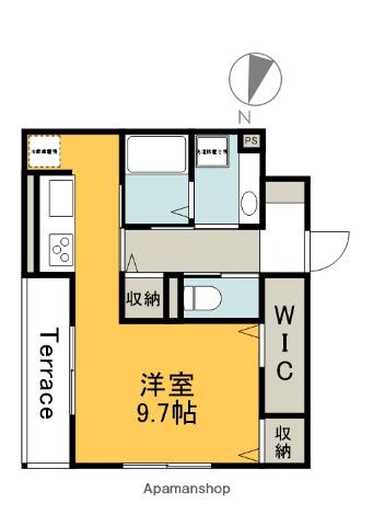 サンマルクW(ワンルーム/1階)の間取り写真