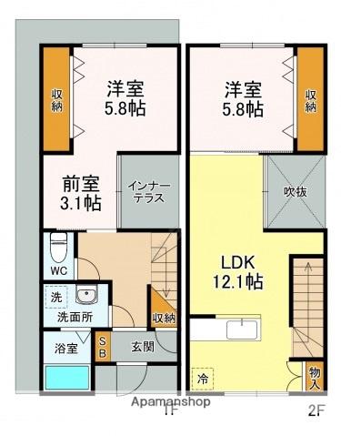 Ｍ−ＳＴＹＬＥ北大河(2LDK)の間取り写真