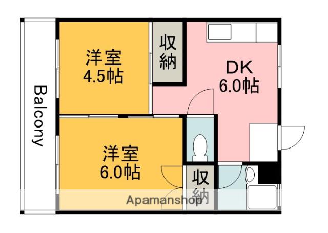 MARIONETTEXⅠ(2DK/2階)の間取り写真