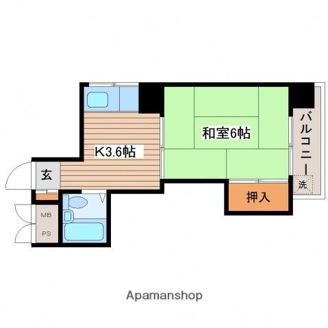 リブレコート(1K/3階)の間取り写真