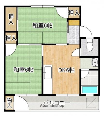 サクラビル(2DK/3階)の間取り写真