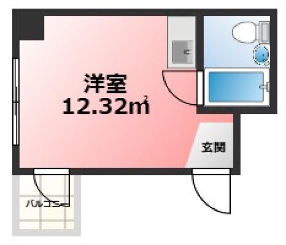 アスプロパラティ3(ワンルーム/5階)の間取り写真