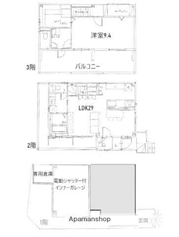 山陽本線 広島駅 徒歩16分 3階建 築42年(1LDK)の間取り写真