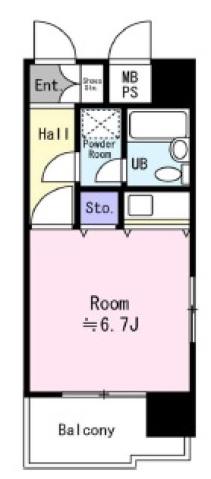 朝日プラザ横川駅前ビル(1K/2階)の間取り写真