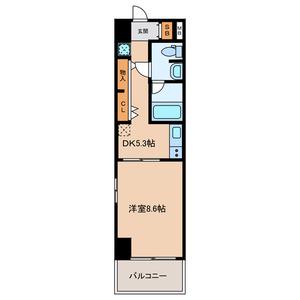 新白島東亜ビル(1DK/11階)の間取り写真