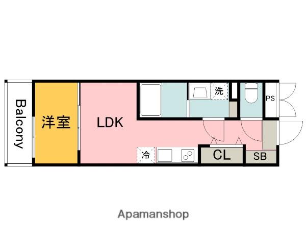 S-MOVE庚午北(1LDK/3階)の間取り写真