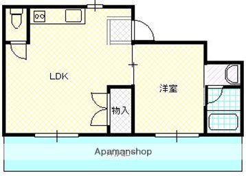 大橋マンション(1LDK/4階)の間取り写真