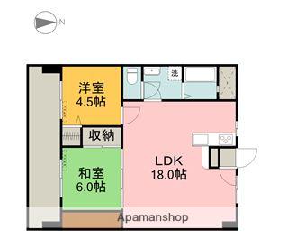 ネットビル6(2LDK/6階)の間取り写真