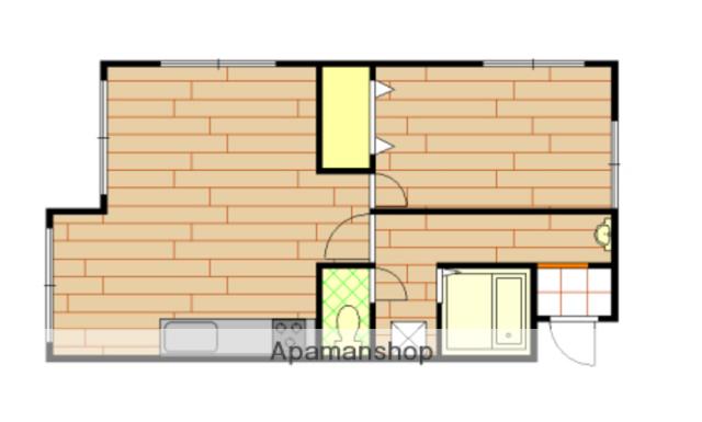 日焼ビル(1LDK/5階)の間取り写真