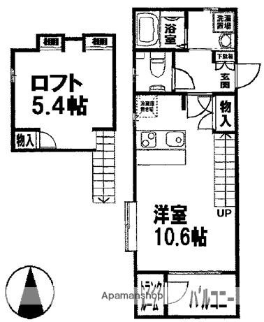 セントヒルズ横川新町(ワンルーム/3階)の間取り写真