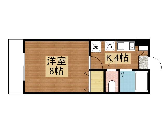 コートソフィア(1K/4階)の間取り写真