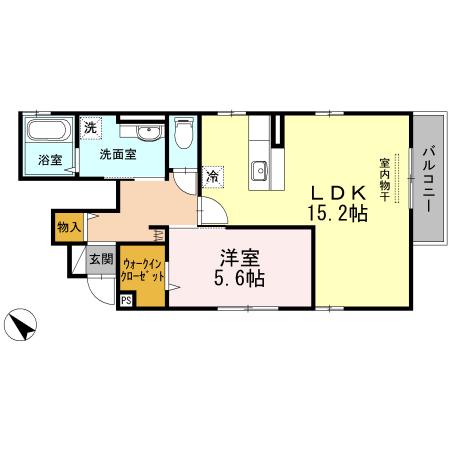 コンフォール(1LDK/1階)の間取り写真