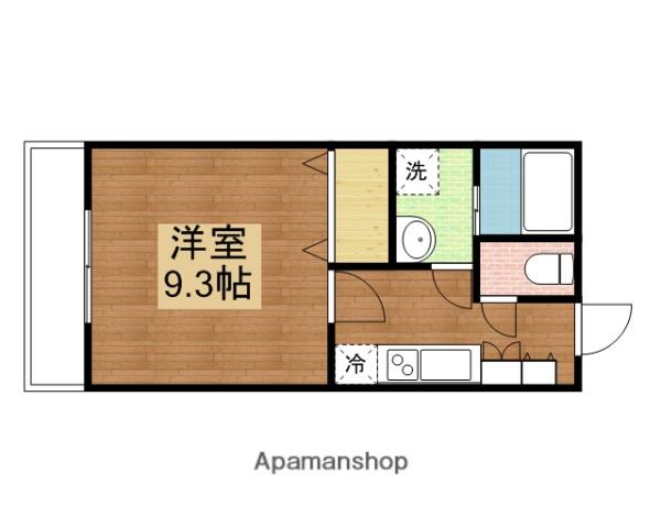 ビラージュ鴻の巣Ⅰ(1K/4階)の間取り写真