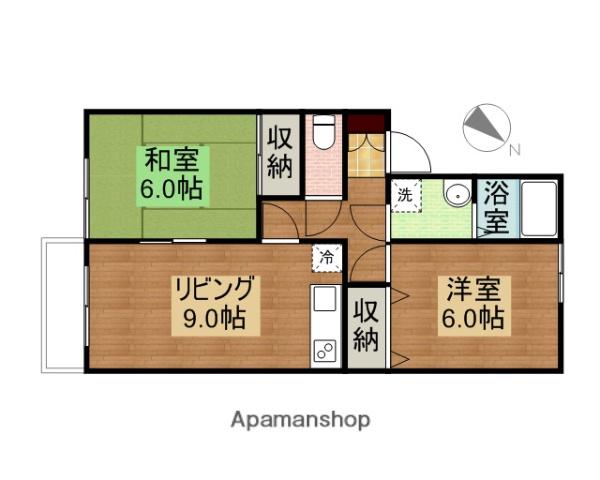 プレミール(2LDK/1階)の間取り写真
