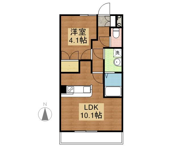 ベアーレ(1LDK/2階)の間取り写真