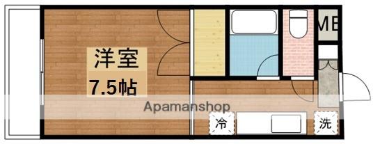 古市パークマンション(1K/1階)の間取り写真