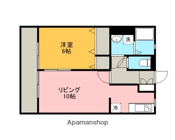 エトワール広大通A(1LDK/2階)の間取り写真