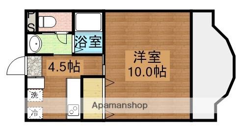 TN布袋(1DK/1階)の間取り写真