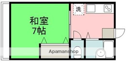 サンヒルズK2(1K/2階)の間取り写真