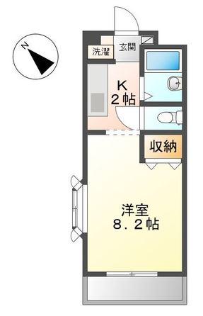 サンパティオ幸本Ⅰ(1K/1階)の間取り写真