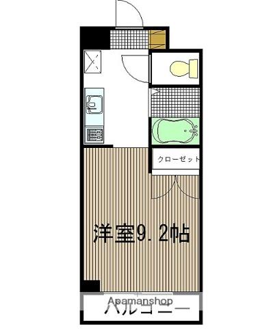 ヴェルドミール(1K/3階)の間取り写真