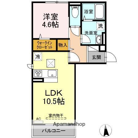 クレール リコルド (1LDK/1階)の間取り写真