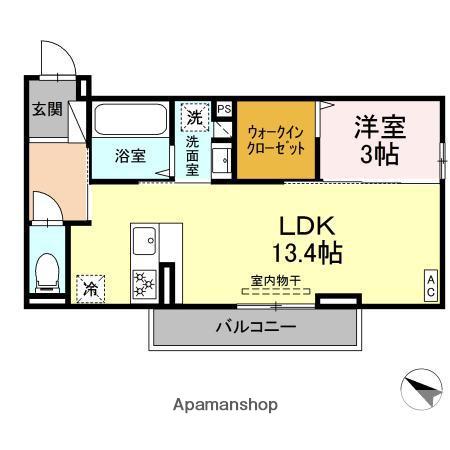 COMFORTLIFEⅡ(1LDK/2階)の間取り写真
