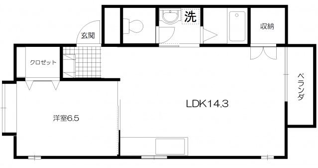 KENSEI 14(1LDK/4階)の間取り写真