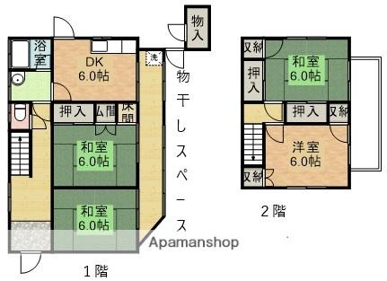 呉線 安芸阿賀駅 徒歩25分 2階建 築52年(4DK)の間取り写真