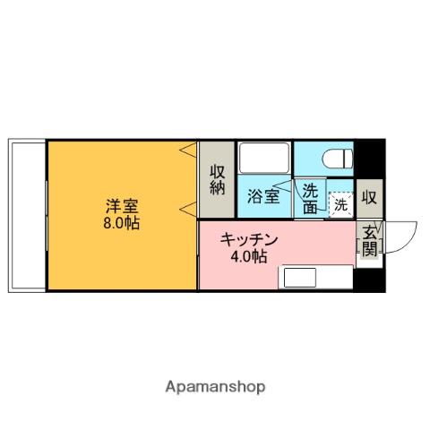 ソフィエール矢賀新町(1K/1階)の間取り写真