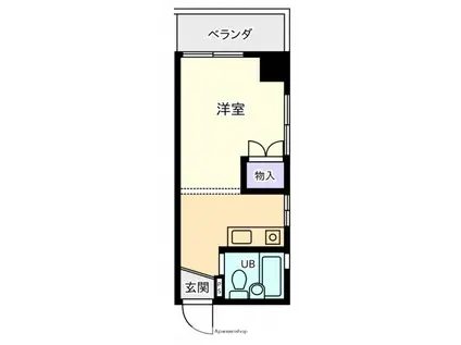 カーサ舟入(ワンルーム/6階)の間取り写真